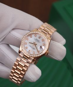 Rolex DateJust Bezel Moissanite Diamonds MOP Dial Women's 31mm (5)