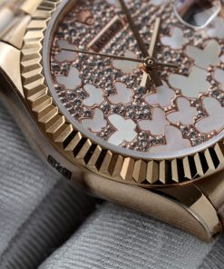Rolex DateJust Butterfly Dial Best Replica Watch Rose Gold Women 31mm (3)