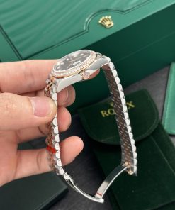 Rolex DateJust Chocolate Dial Diamonds Bezel Replica Women's 31mm (2)