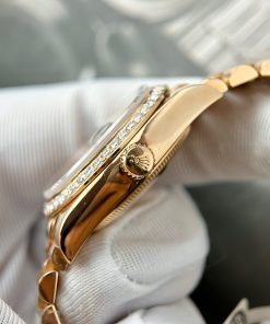 Rolex DateJust Custom 18K Rose Gold Diamond Moissanite Replica Watches 31mm (2)