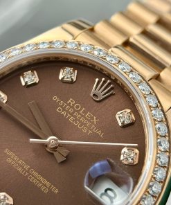 Rolex DateJust Custom 18K Rose Gold Diamond Moissanite Replica Watches 31mm (2)