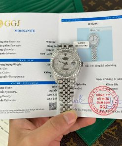 Rolex DateJust Custom Full Diamond Moissanite Best Replica Watch Clean Factory 41mm (1)