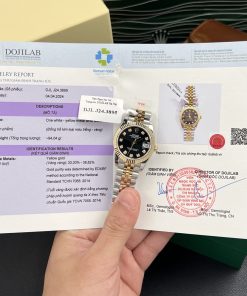 Rolex DateJust Gold Wrapped Black Dial GM Factory 31mm (1)