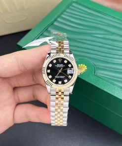 Rolex DateJust Gold Wrapped Black Dial GM Factory 31mm (1)