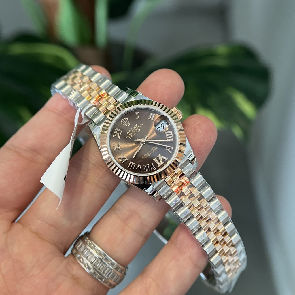 Rolex DateJust Gold Wrapped Chocolate Dial Best Replica GM Factory 31mm (6)