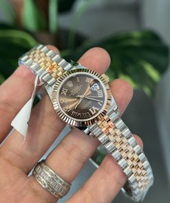 Rolex DateJust Gold Wrapped Chocolate Dial Best Replica GM Factory 31mm (6)