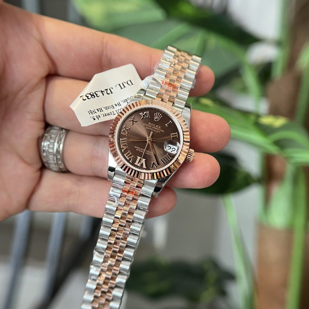 Rolex DateJust Gold Wrapped Chocolate Dial Best Replica GM Factory 31mm (6)