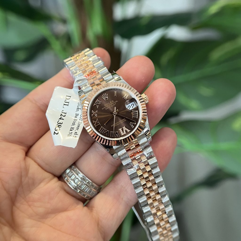 Rolex DateJust Gold Wrapped Chocolate Dial Best Replica GM Factory 31mm (6)