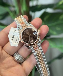 Rolex DateJust Gold Wrapped Chocolate Dial Best Replica GM Factory 31mm (6)
