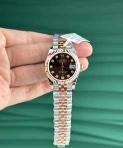 Rolex DateJust Gold Wrapped Chocolate Dial GM Factory Best Replica (7)