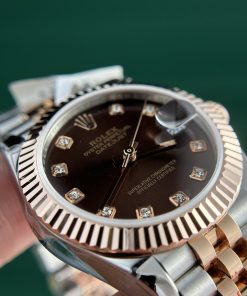 Rolex DateJust Gold Wrapped Chocolate Dial GM Factory Best Replica (7)
