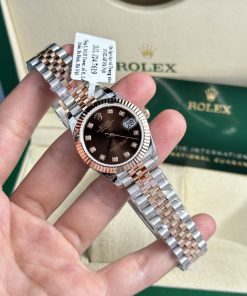 Rolex DateJust Gold Wrapped Chocolate Dial GM Factory Best Replica (7)