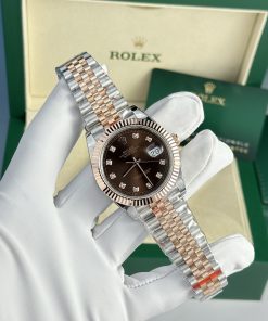 Rolex DateJust Gold Wrapped Chocolate Dial GM Factory V5 (6)