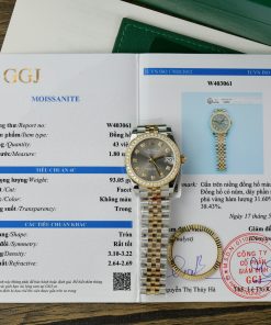 Rolex DateJust Gold Wrapped Customs Bezel Moissanite GM Factory 31mm (1)
