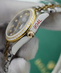 Rolex DateJust Gold Wrapped Customs Bezel Moissanite GM Factory 31mm (1)