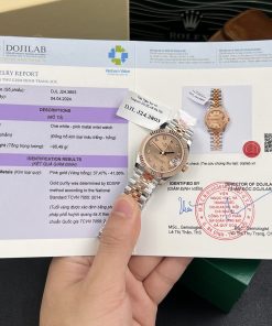 Rolex DateJust Gold Wrapped Sundust Pink Dial GM Factory 31mm (1)