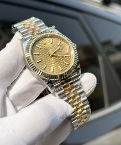 Rolex DateJust Gold Wrapped Yellow Fluted Dial GM Factory 41mm (6)