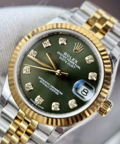 Rolex DateJust Green Dial Best Replica Watch Automatic Women 31mm (7)