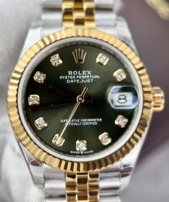 Rolex DateJust Green Dial Best Replica Watch Automatic Women 31mm (7)