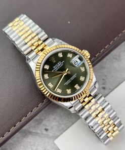 Rolex DateJust Green Dial Best Replica Watch Automatic Women 31mm (7)
