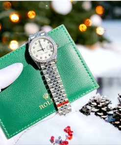 Rolex DateJust Moissanite Diamonds Bezel White Dial 31mm (6)