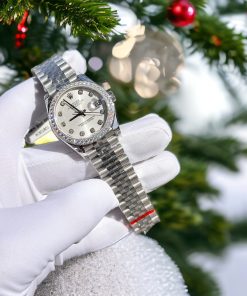 Rolex DateJust Moissanite Diamonds Bezel White Dial 31mm (6)