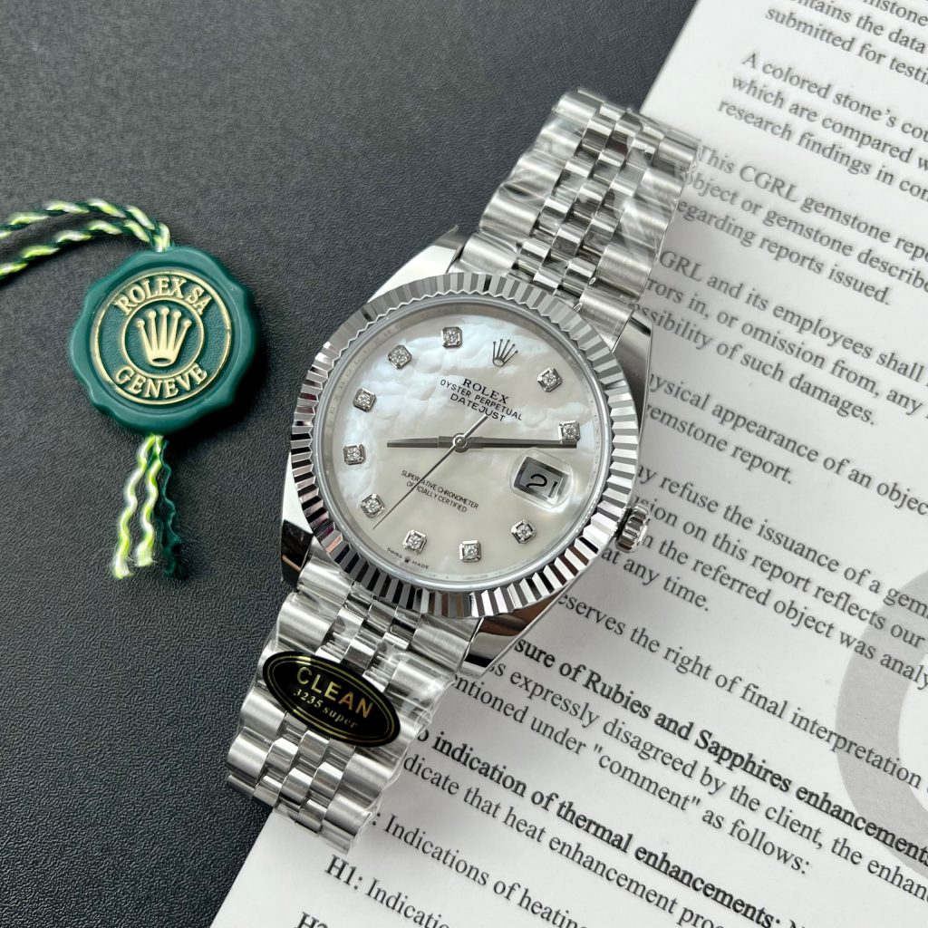 Rolex DateJust Mother Of Pearl Dial Best Replica Clean Factory 41mm (2)