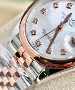 Rolex DateJust Mother Of Pearl Dial Best Replica Demi Rose Gold 31mm (2)