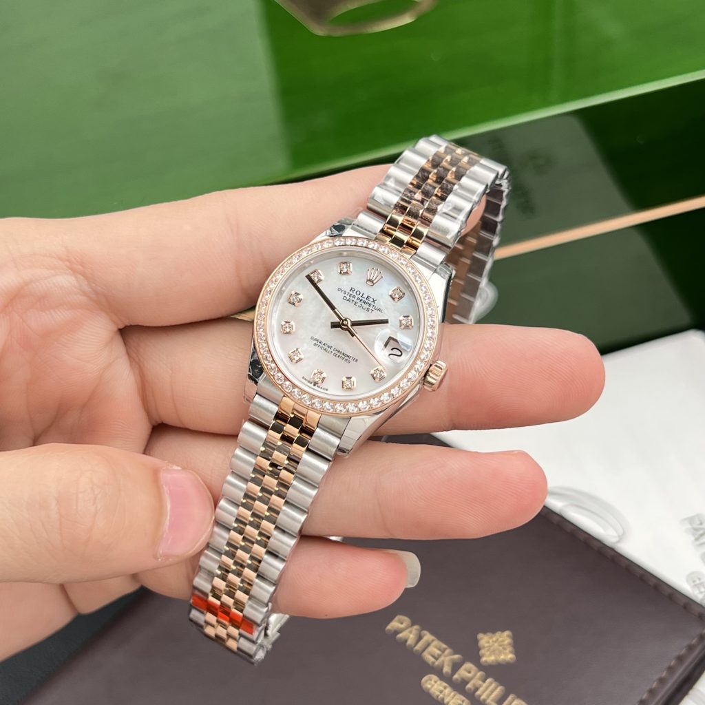 Rolex DateJust Mother Of Pearl Dial Demi Rose Gold Women's 31mm (1)