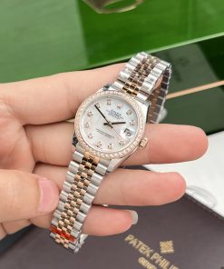 Rolex DateJust Mother Of Pearl Dial Demi Rose Gold Women's 31mm (1)