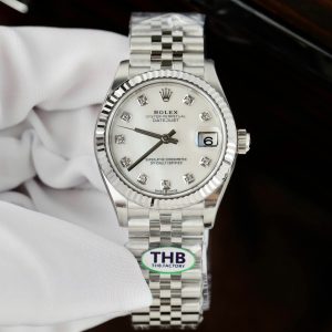 Rolex DateJust Replica 11 White Mother-of-Pearl Dial THB Factory 31mm (1)