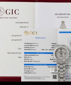 Rolex DateJust Replica Watch Custom Full Moissanite Diamonds 41mm (2)