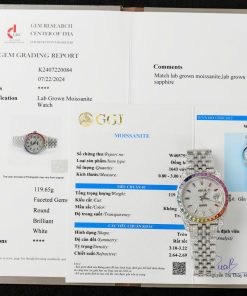 Rolex DateJust Replica Watch Custom Moissanite Diamonds Jubilee Strap 41mm (11)