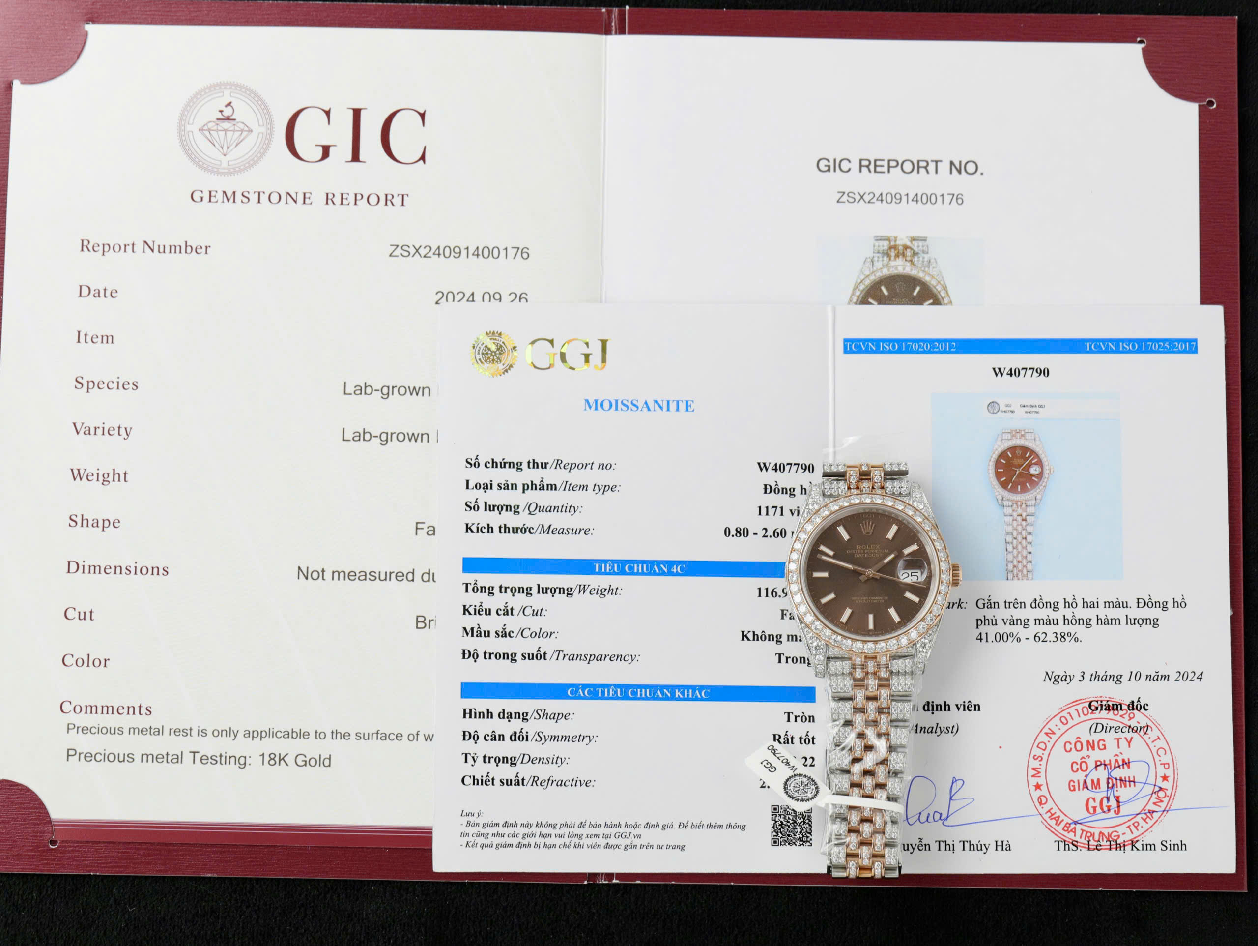 Rolex DateJust Replica Watch Dial Chocolate Custom Gold Wrapped + Moissanite Diamonds 41mm (13) Rolex DateJust Replica Watch Dial Chocolate Custom Gold Wrapped + Moissanite Diamonds 41mm (1)