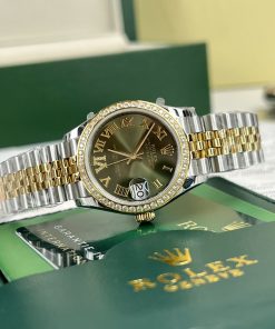 Rolex DateJust Replica Watches Women Green Dial EW Factory 31mm (1)