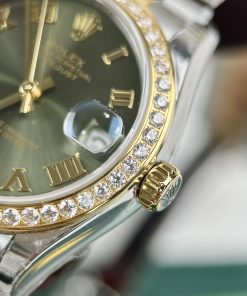 Rolex DateJust Replica Watches Women Green Dial EW Factory 31mm (1)