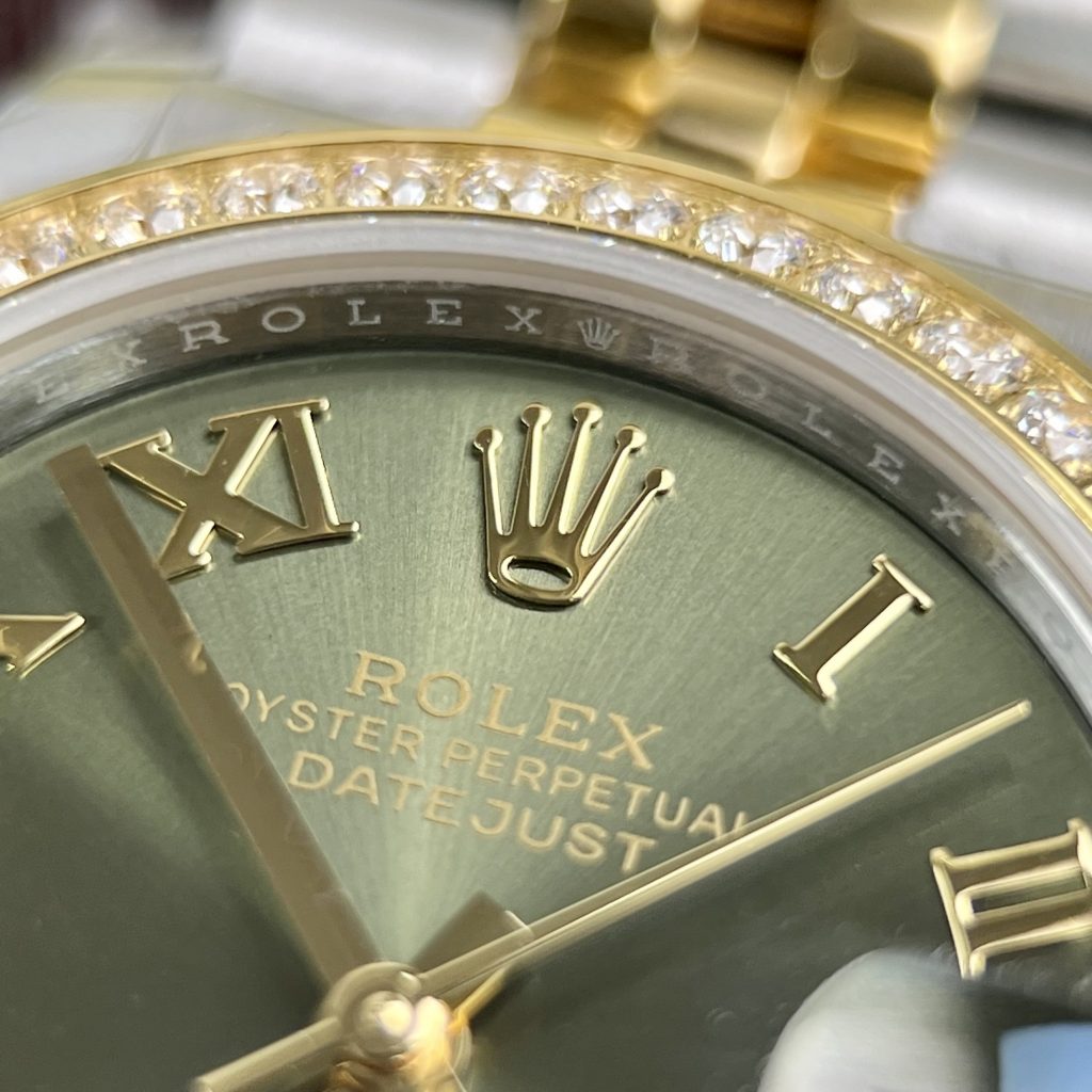 Rolex DateJust Replica Watches Women Green Dial EW Factory 31mm (1)