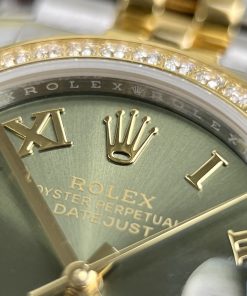 Rolex DateJust Replica Watches Women Green Dial EW Factory 31mm (1)