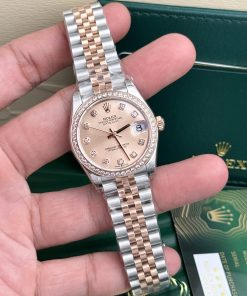 Rolex DateJust Super Fake Pink Dial Bezel Diamonds EW Factory Women's 31mm (1)