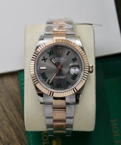 Rolex DateJust Wimbledon Dial Best Replica Gold Wrapped GM Factory 41mm (3)