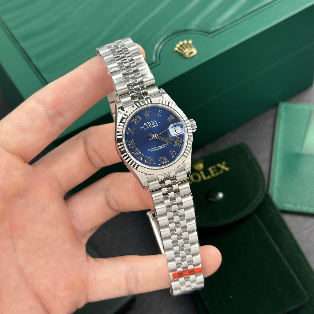Rolex DateJust Women Blue Numeral Dial Replica Watch EW 31mm (3)