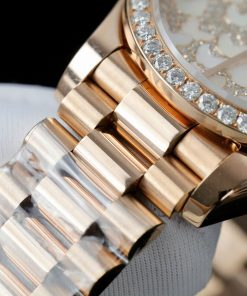 Rolex DateJust Womens Replica Watch Gold Wrapped + Moissanite Diamond Custom Hong Kong 31mm (2)