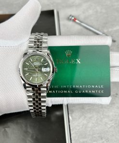 Rolex Datejust 126234 Olive Green Palm Tree Replica Watches VS Factory 36mm (1)