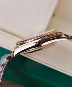 Rolex Day-Date 128235 18K Gold Wrapped Custom Meteorite Dial & Moissanite Diamonds 36mm (1)