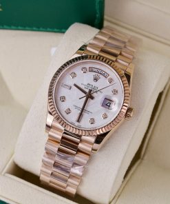 Rolex Day-Date 128235 18K Gold Wrapped Custom Meteorite Dial & Moissanite Diamonds 36mm (1)