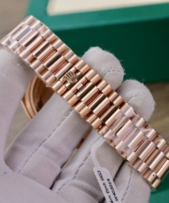 Rolex Day-Date 128235 18K Gold Wrapped Custom Meteorite Dial & Moissanite Diamonds 36mm (1)