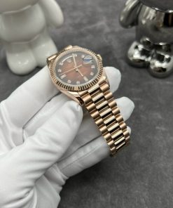 Rolex Day-Date 128235 Chocolate Dial 18K Solid Gold Watch