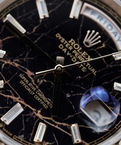 Rolex Day-Date 128235 Replica Watch Dial Eisenkiesel Gold Wrapped Weight 185 Grams QF 40mm (2)