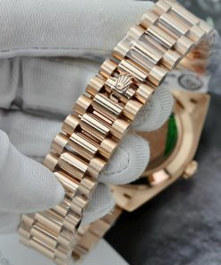Rolex Day-Date 128235 Replica Watch Dial Eisenkiesel Gold Wrapped Weight 185 Grams QF 40mm (2)