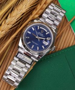 Rolex Day-Date 128236 Best Replica Watch Blue Dial Weight 158gram QF Factory 36mm (2)